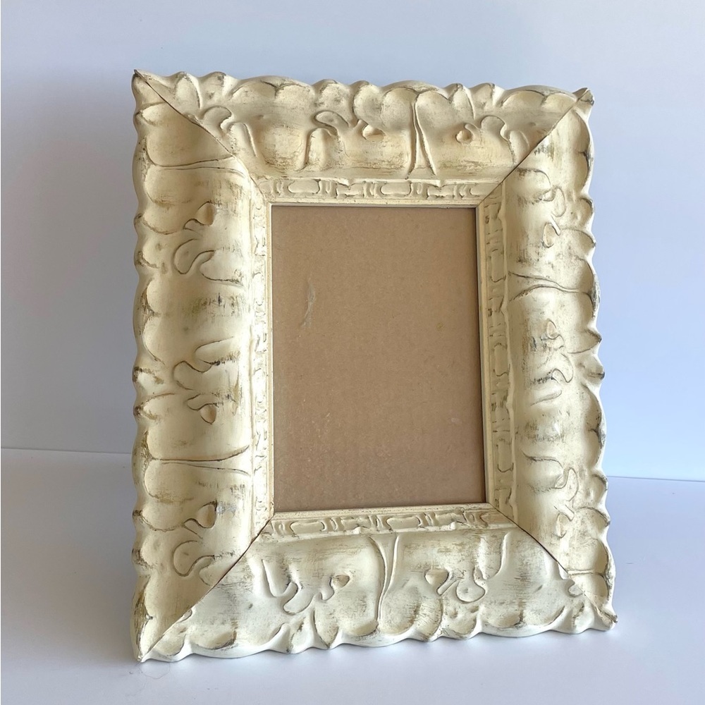 Vintage Ceramic Picture Frame Shabby Chic Cream‎ Photo Frame 5x7